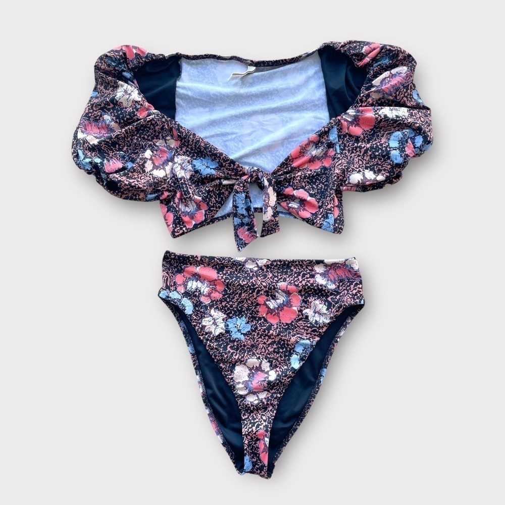 Cleobella SET Maude Top & Alice High Waist Bottom Bikini Swimsuit, Both size XS